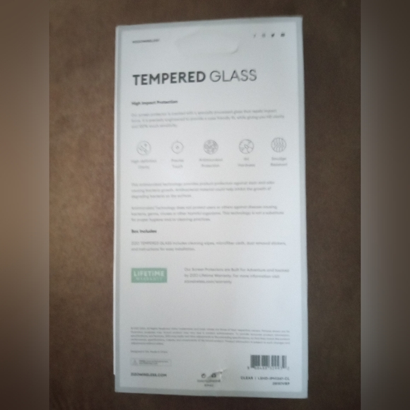 ZIZO Tempered Glass Screen Protector for iPhone 12/12 Pro - Picture 2 of 4